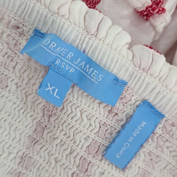 Draper James Smocked Midi Dress XL – Tie Strap Cottagecore Picnic Vibes - Picture 8 of 12